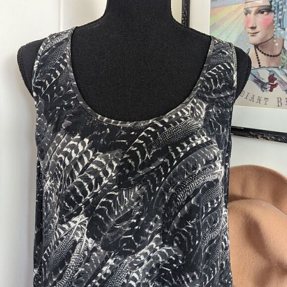 Joie Silk Top SM Feather Dark Swan Romantic Whimsigoth Fairy Grunge Mobwife - Picture 4 of 12